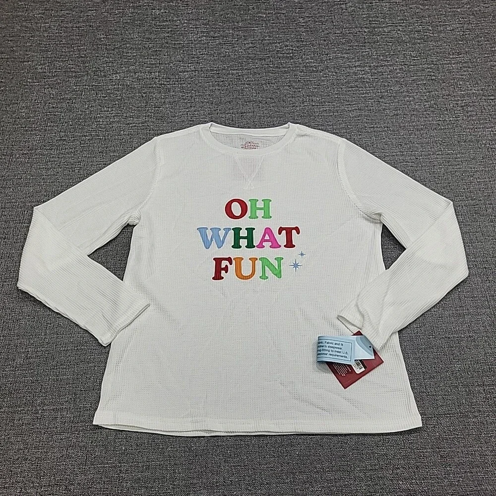 Wondershop Kids Pajama Top X-Large Size White Girls Boys Sleepwear